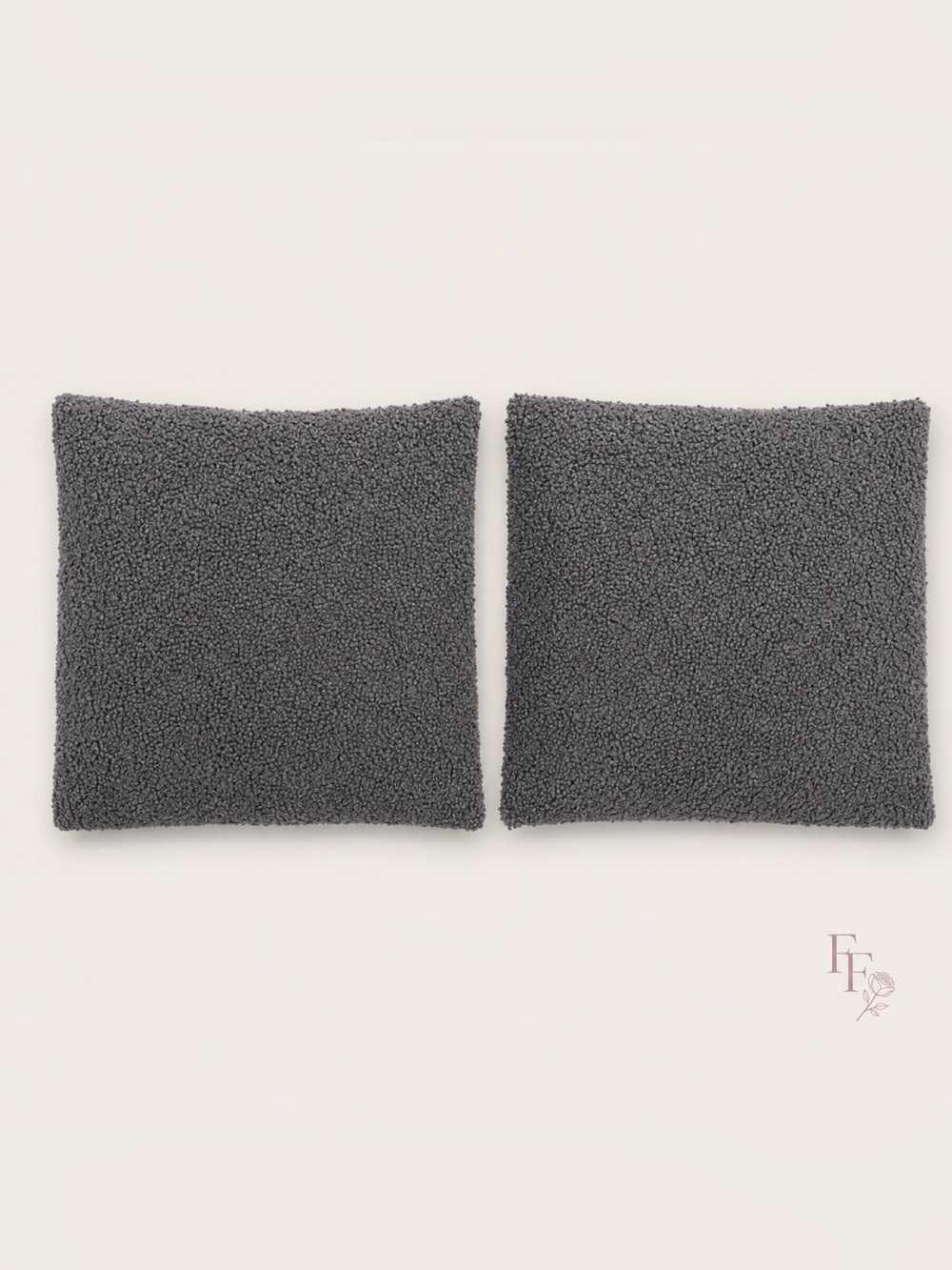 Threshold by Target Gray Bouclé Pillow Covers Set of 2 24x24 Textured